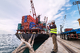 Containerschip in de haven